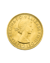 Queen Elizabeth II Gold Sovereign - 1959